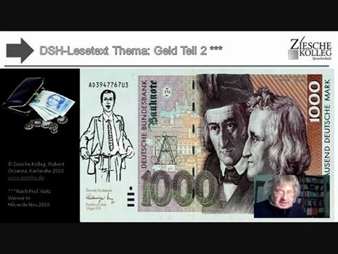 DSH Vorbereitung Thema Geld Textproduktion