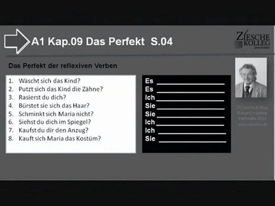 A1 Kap.09 das Perfekt S.04 reflexive Verben