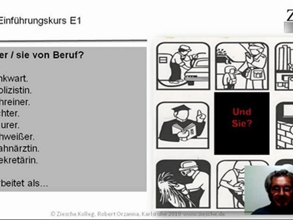 E 1 Einführungskurs Basics Er,sie ist...  (Beruf)
