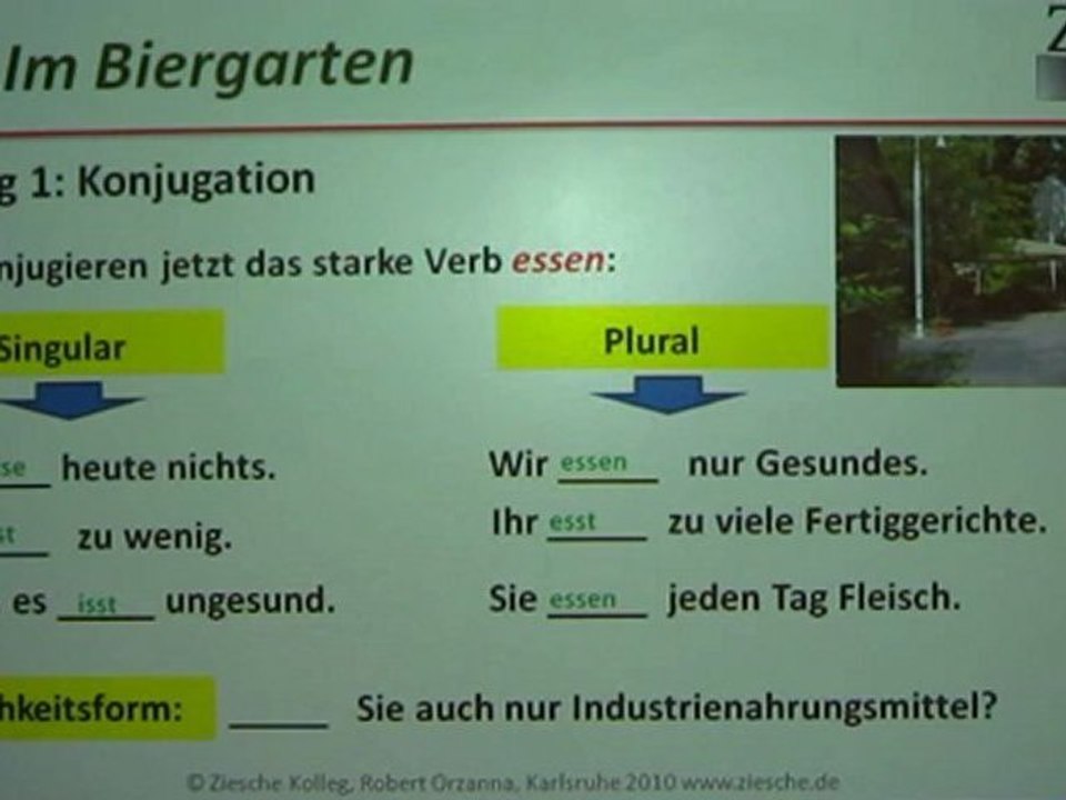 A1 Im Biergarten Übungen Teil 2