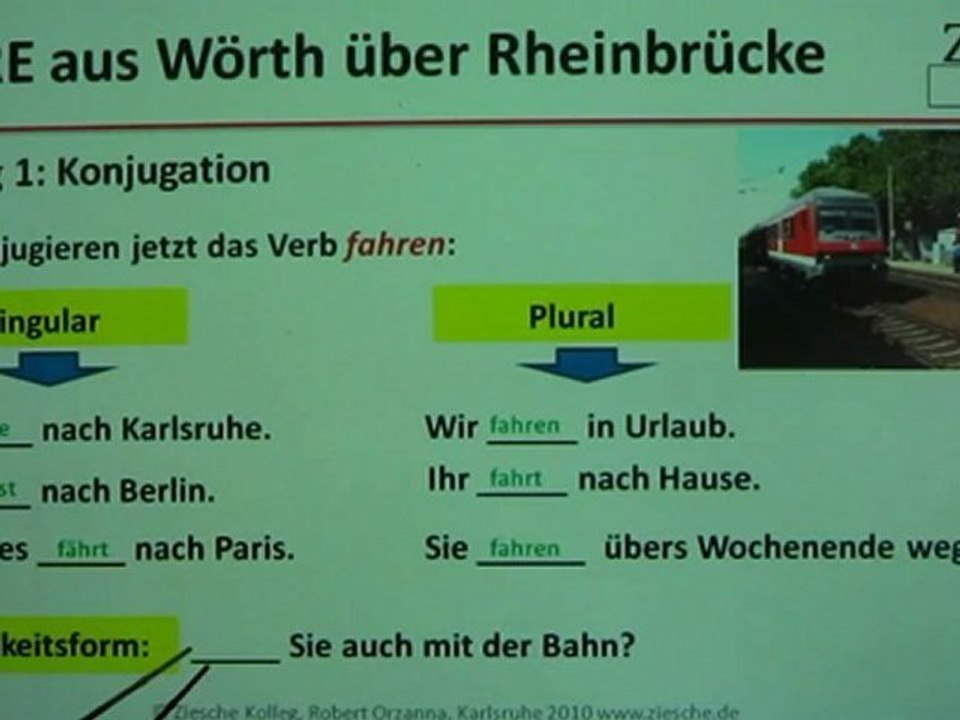 A1 Hörtext-Lesetext Mit RE über Rheinbrücke Fragen zum Verständnis