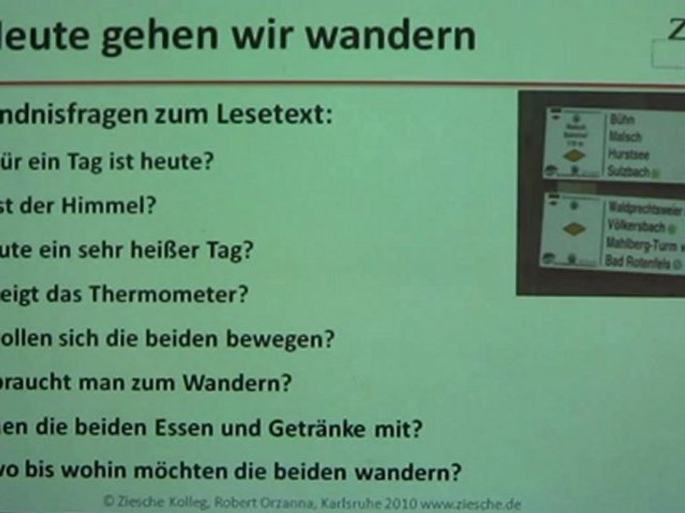 A1 Hörtext-Lesetext A1 Wir wandern