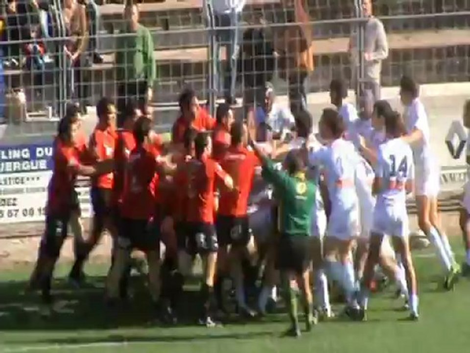 bagarre rugby rodez decazeville en B
