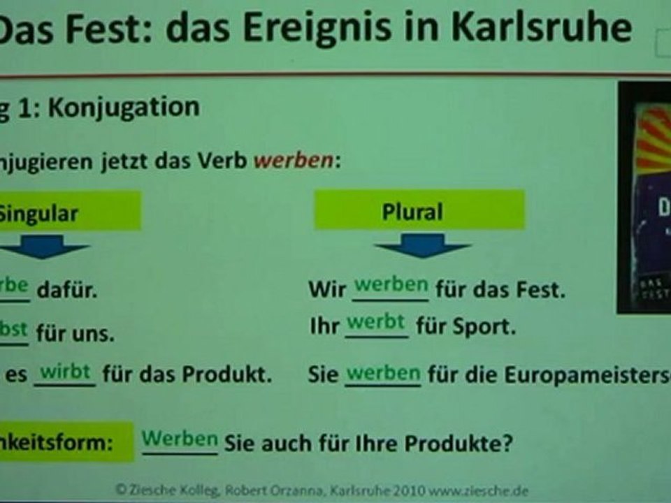 A1 Das Fest 2010 Plakatbeschreibung und Übungen 01