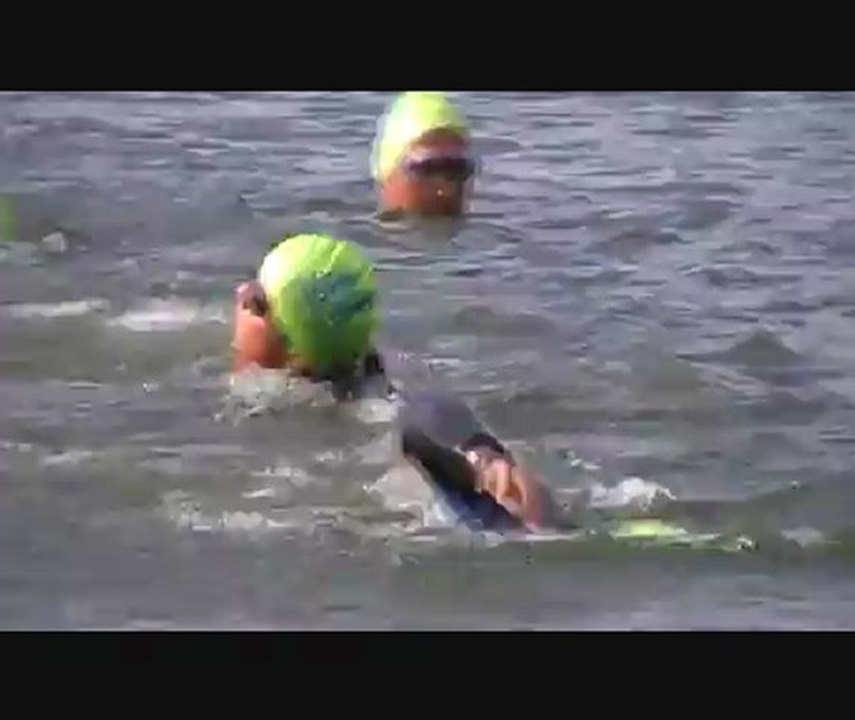 entrainement triathlon à l'etang. 13 juin avec les jeunes du club