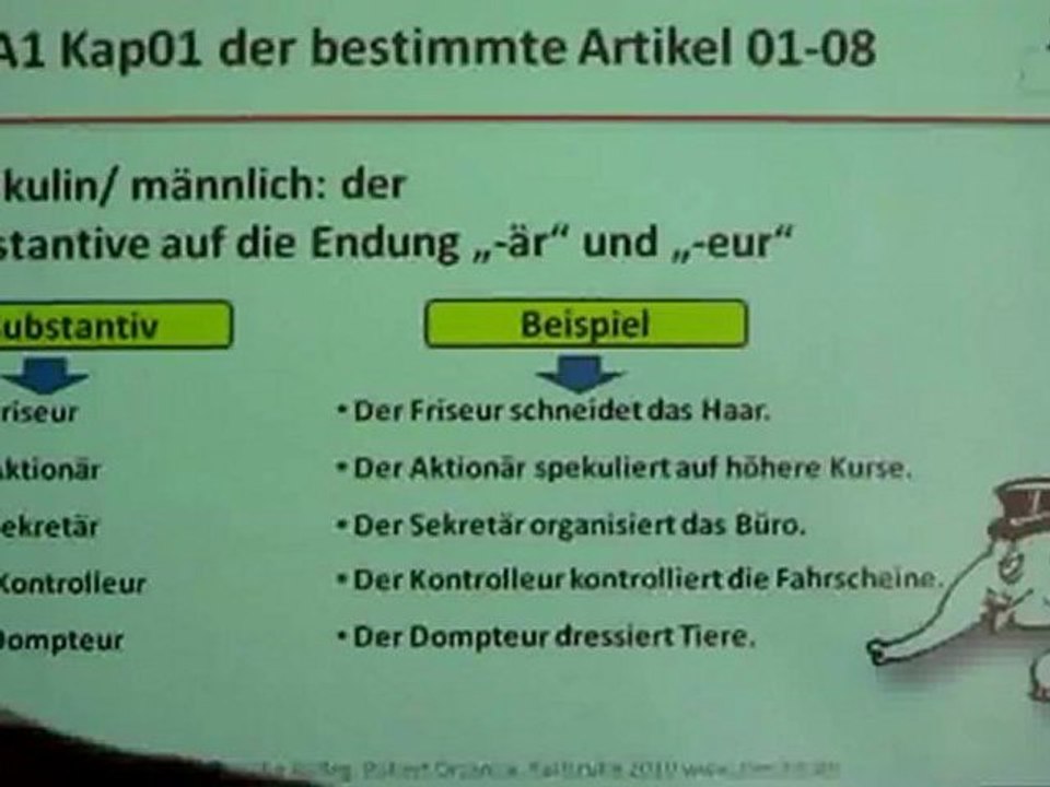 A1.2 Geschlecht der Substantive01-08maskulin -är, -eur