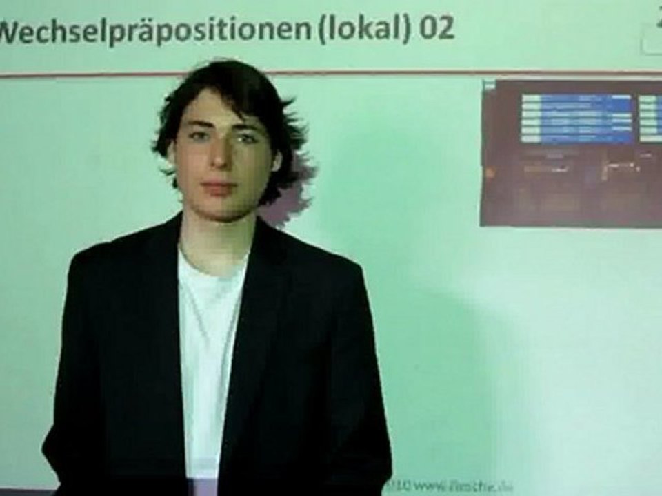 Deutsch lernen A1 Wechselpräpositionen (lokal) 02