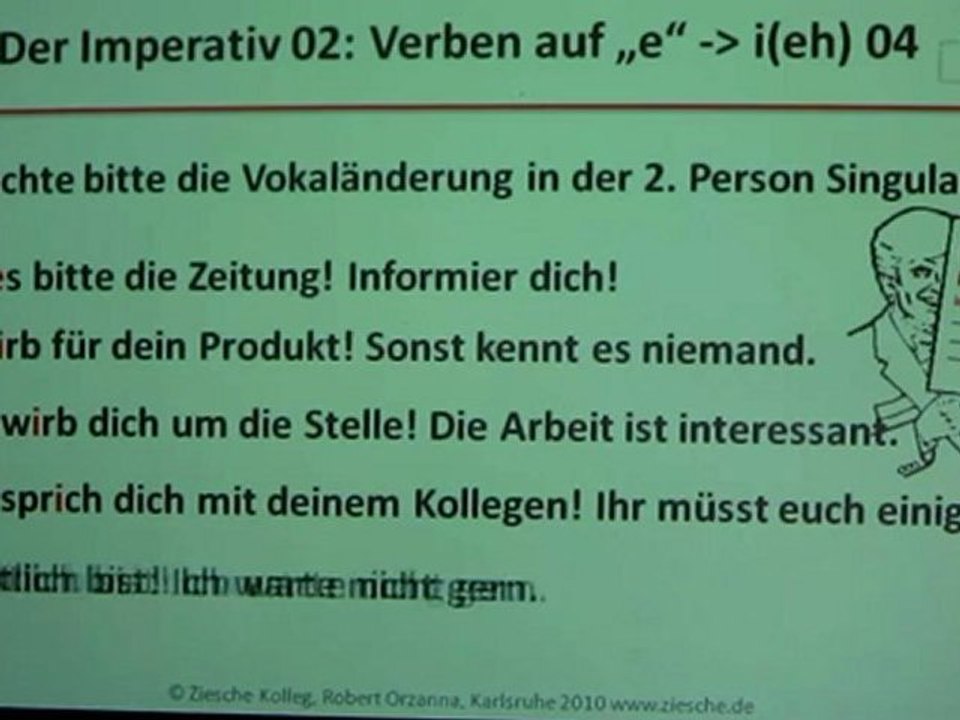 Deutsch lernen A1 Der Imperativ 02 starke Verben auf "e" 04