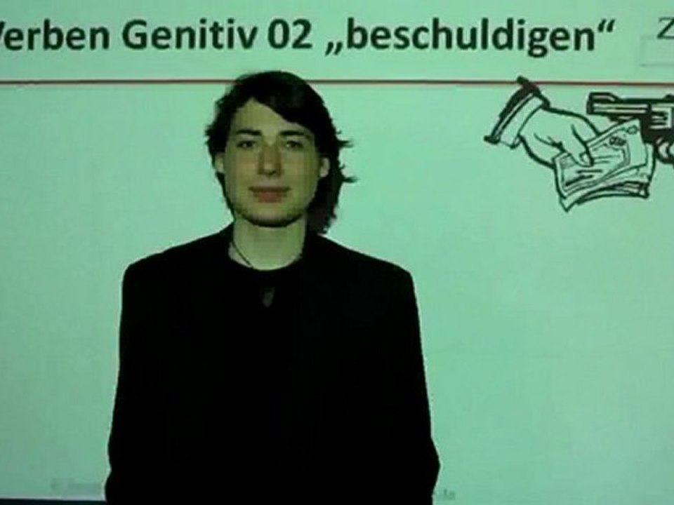 Deutsch lernen A2 Verb mit Genitiv: beschuldigen