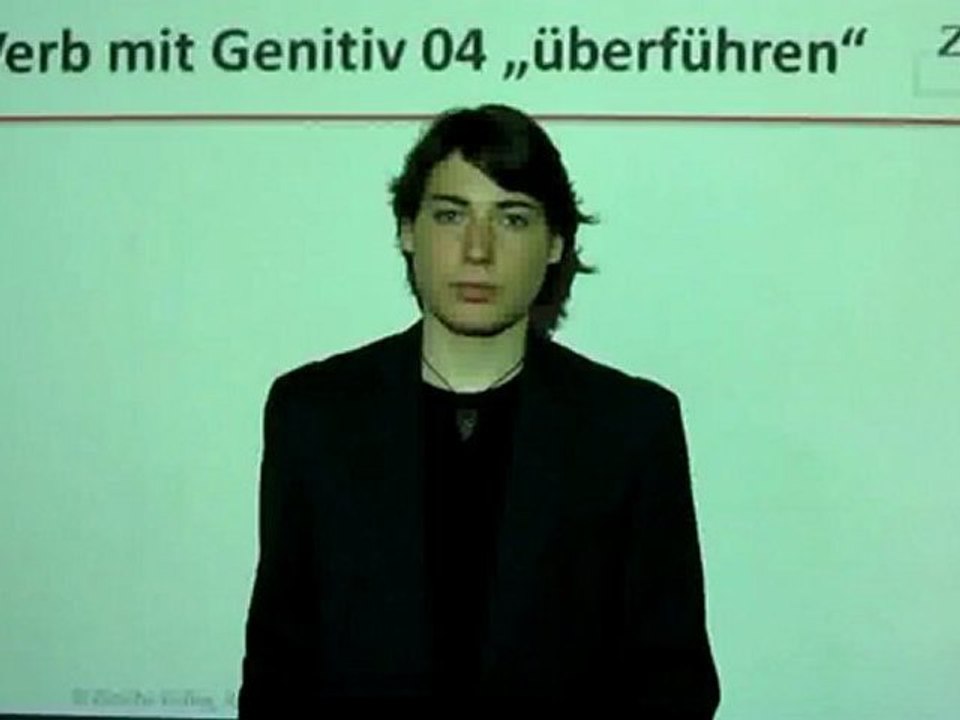 Deutsch lernen A2 Verben mit Genitiv: überführen