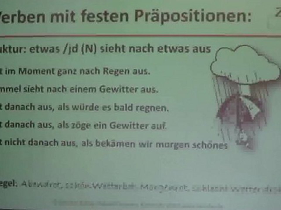 Deutsch lernen A2 Kap07 aussehen nach + D