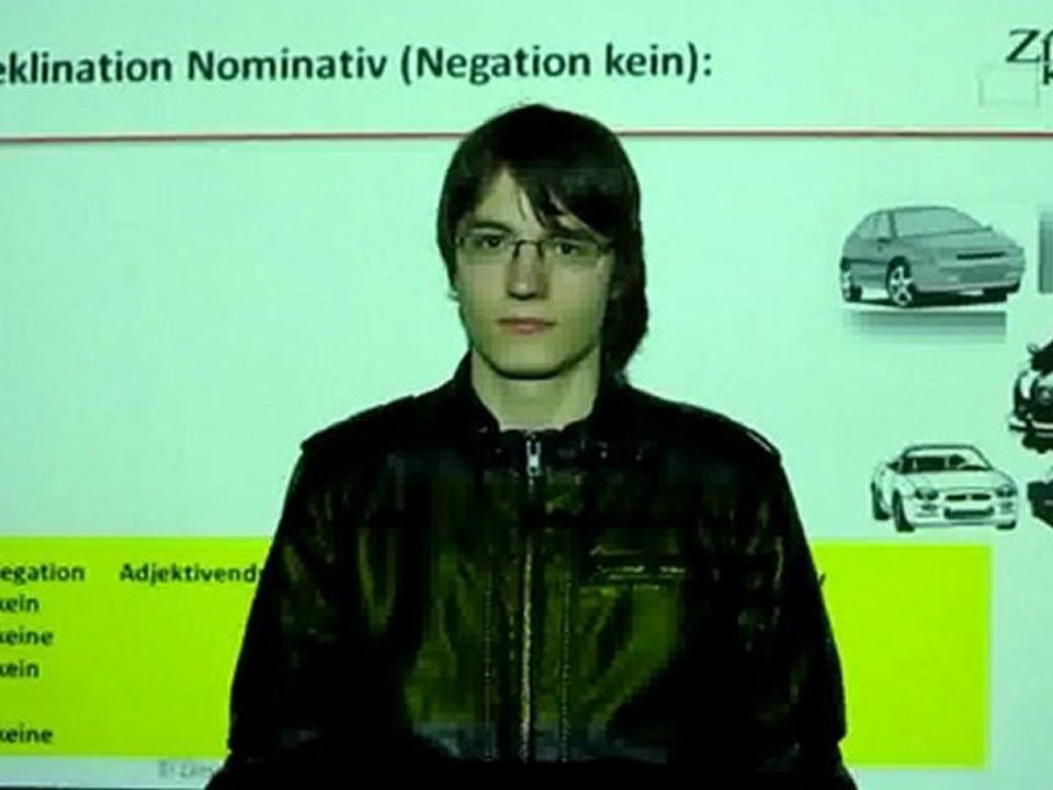 Deutsch lernen A1 Deklination im Nominativ (Negation kein)
