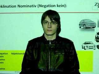 Deutsch lernen A1 Deklination Nominativ (Negation kein)