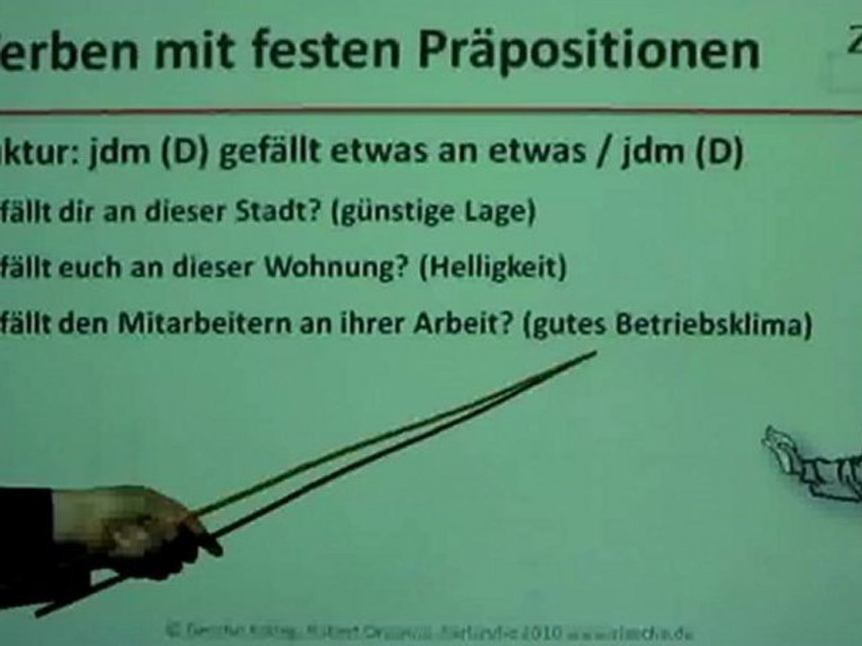 Deutsch lernen A2 gefallen an + D