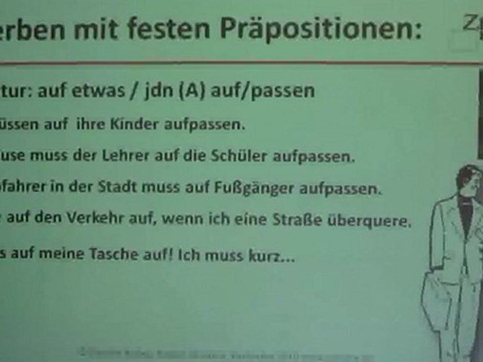 Deutsch lernen A2 Kap07 aufpassen auf + A