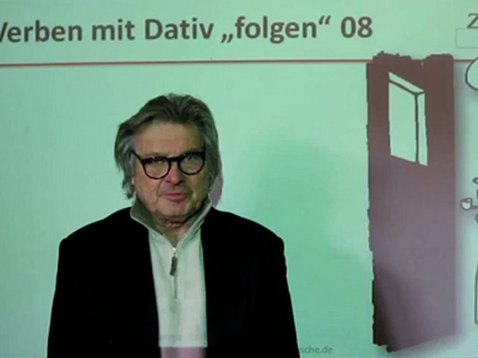 Deutsch lernen A1 Verben mit Dativ 'folgen'