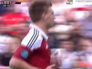 Дания - Португалия Евро-2012. отборочный этап. Denmark Portugal  1-й тайм
