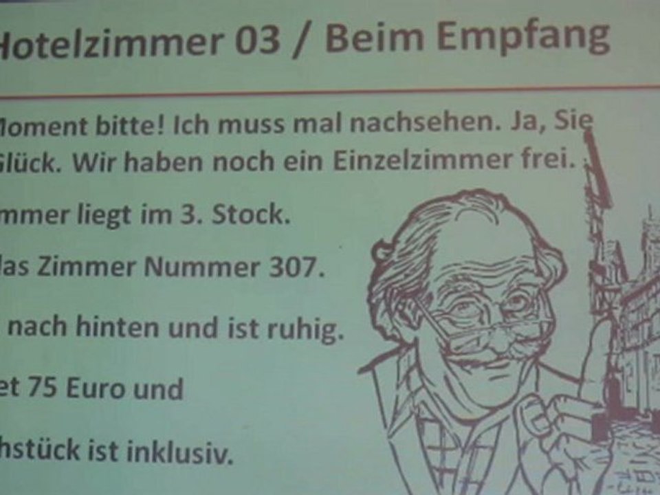 Deutsch lernen A1 - Hotelzimmer 03