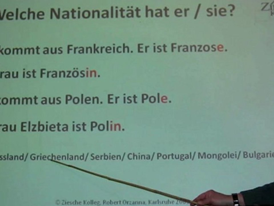 Deutsch lernen A1 - Nationalität 02
