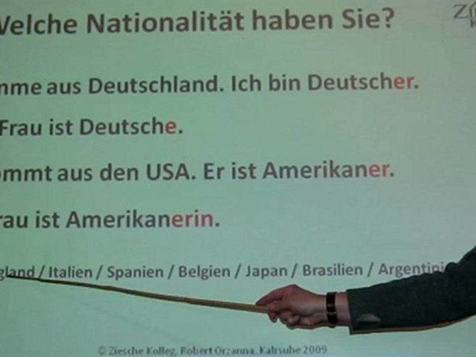 Deutsch lernen A1 - Nationalität 01