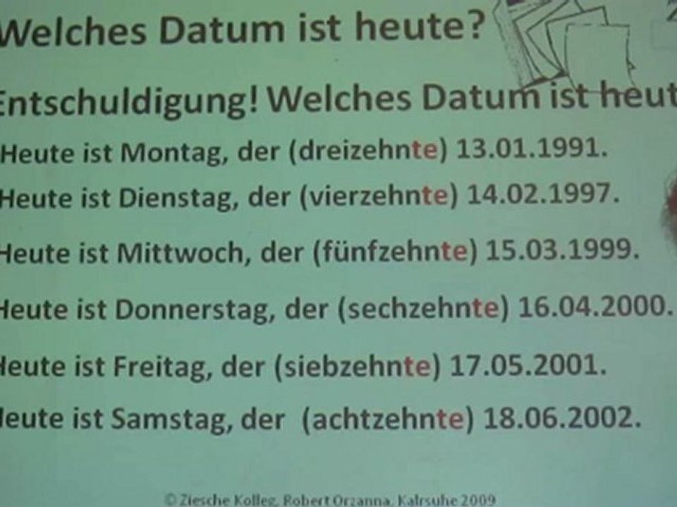 Deutsch lernen A1 - Datum 03