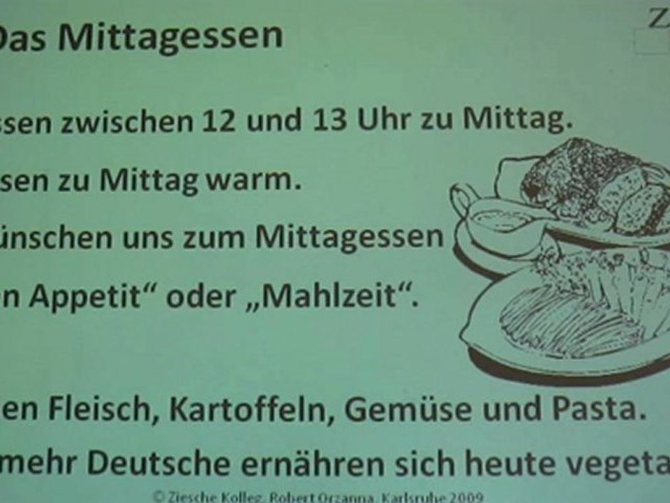 Deutsch lernen A1 - Mittagessen 01