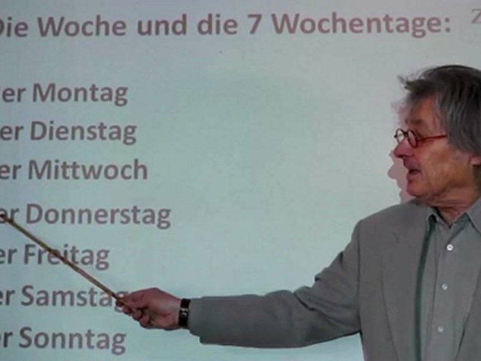 Deutsch lernen A1 - die sieben Tage der Woche