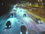 Deutsch lernen A1 - Verkehr auf Schnellstraße im Winter