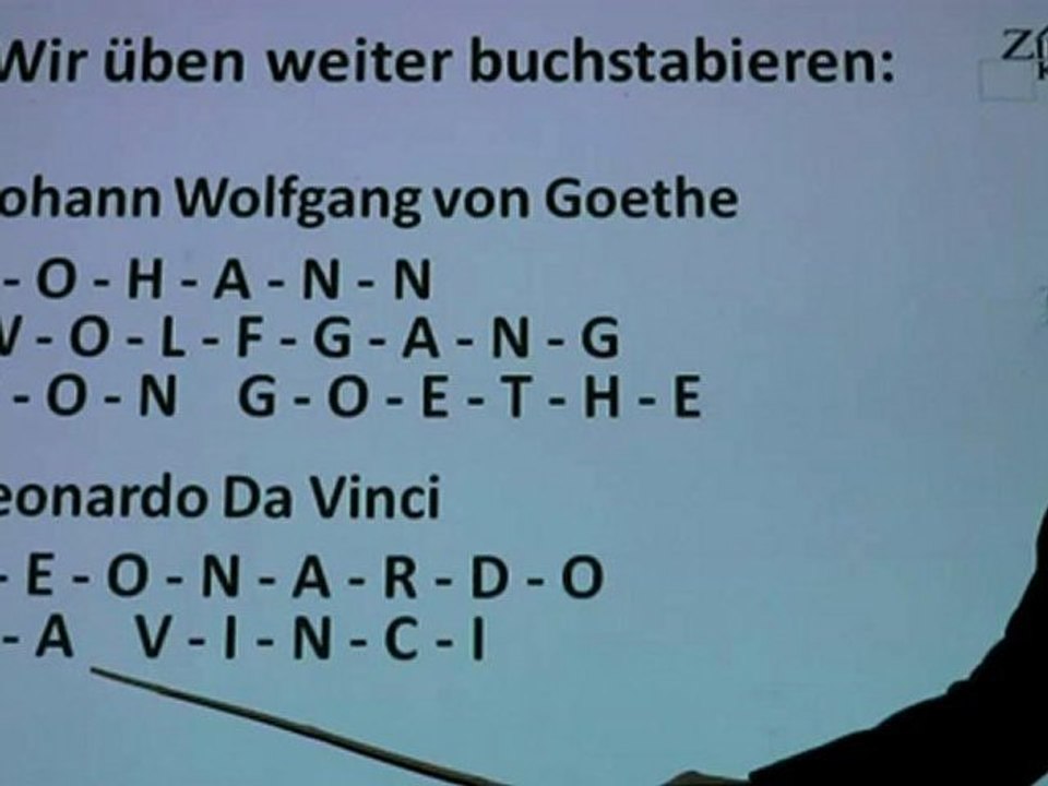 Deutsch lernen A1 - 'buchstabieren'