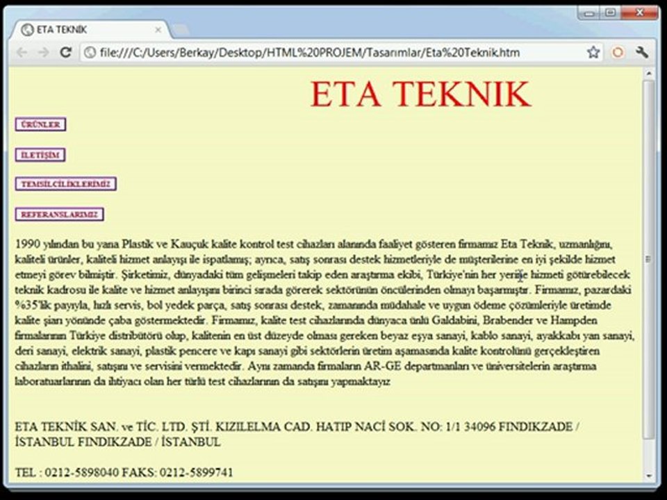 HTML Giriş
