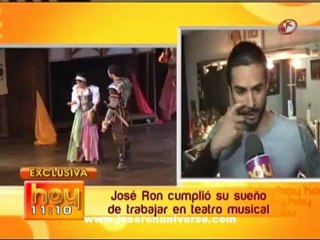 José Ron @JoseRon3  cumplió su sueño al debutar en teatro musical en "El Jorobado"//HOY