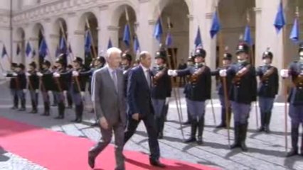 Roma - L'arrivo di Janez Jansa (12.06.12)