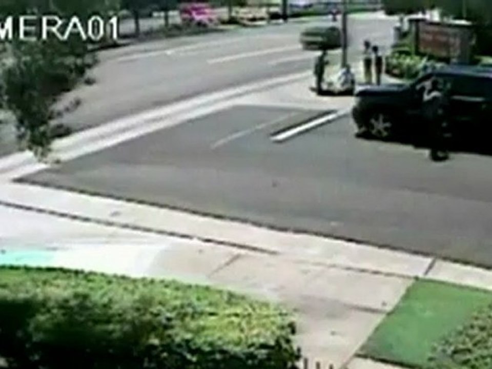 Man thrown into the air during dramatic hit and run
