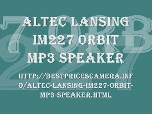altec lansing im227 orbit mp3 speaker
