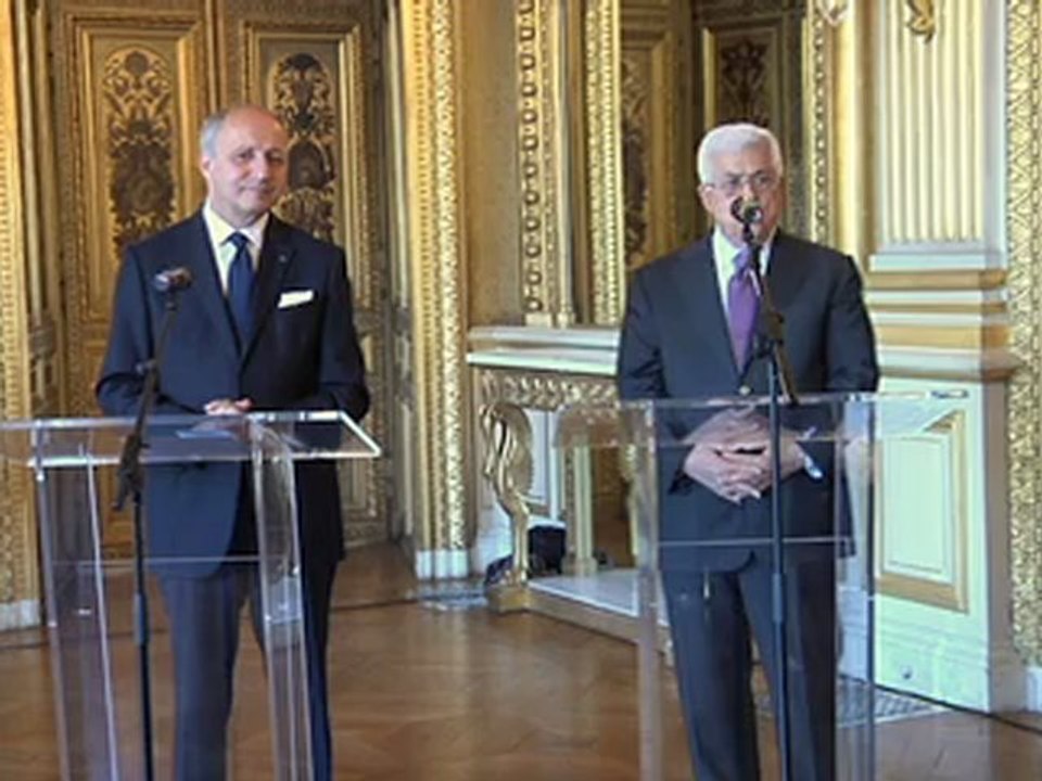 Point de presse de Laurent Fabius et de Mahmoud Abbas (07.06.12)