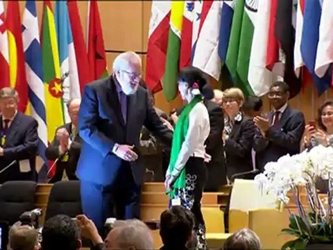 Standing Ovations für Birmas Oppositionsführerin in Genf