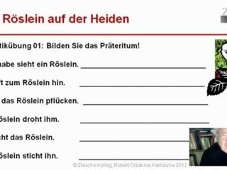 A1-A2 Kap. 10 Grammatik Präteritium  Üb.01 Roeslein auf der