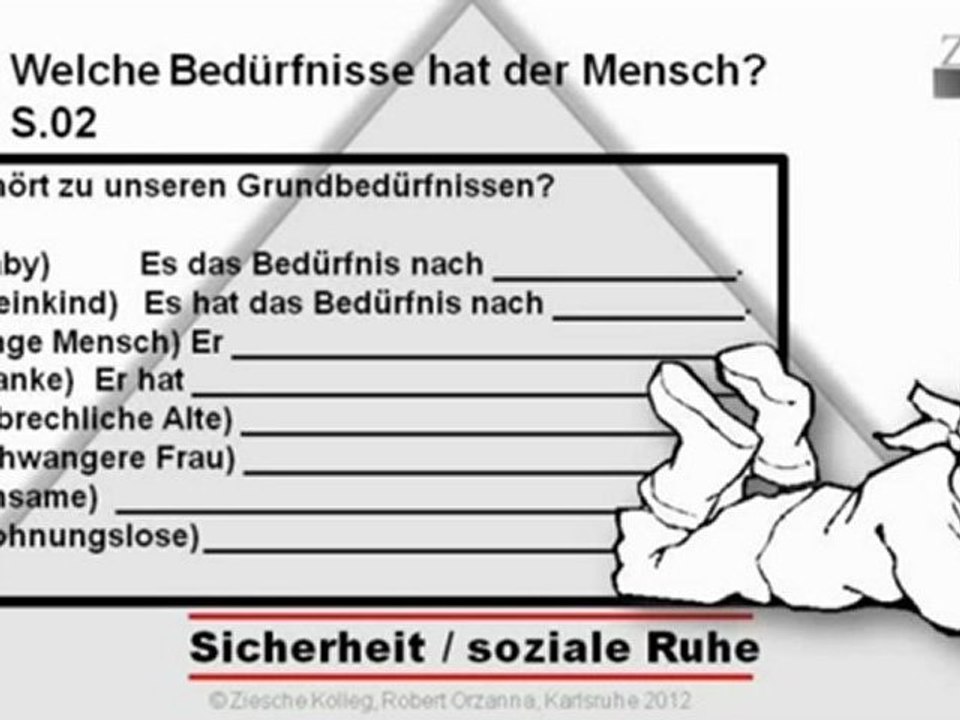 DSH-Vorbereitung Welche Bedürfnisse hat der Mensch Üb S.02