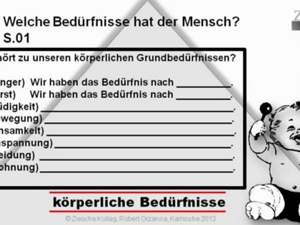 DSH-Vorbereitung Welche Bedürfnisse hat der Mensch Üb 01