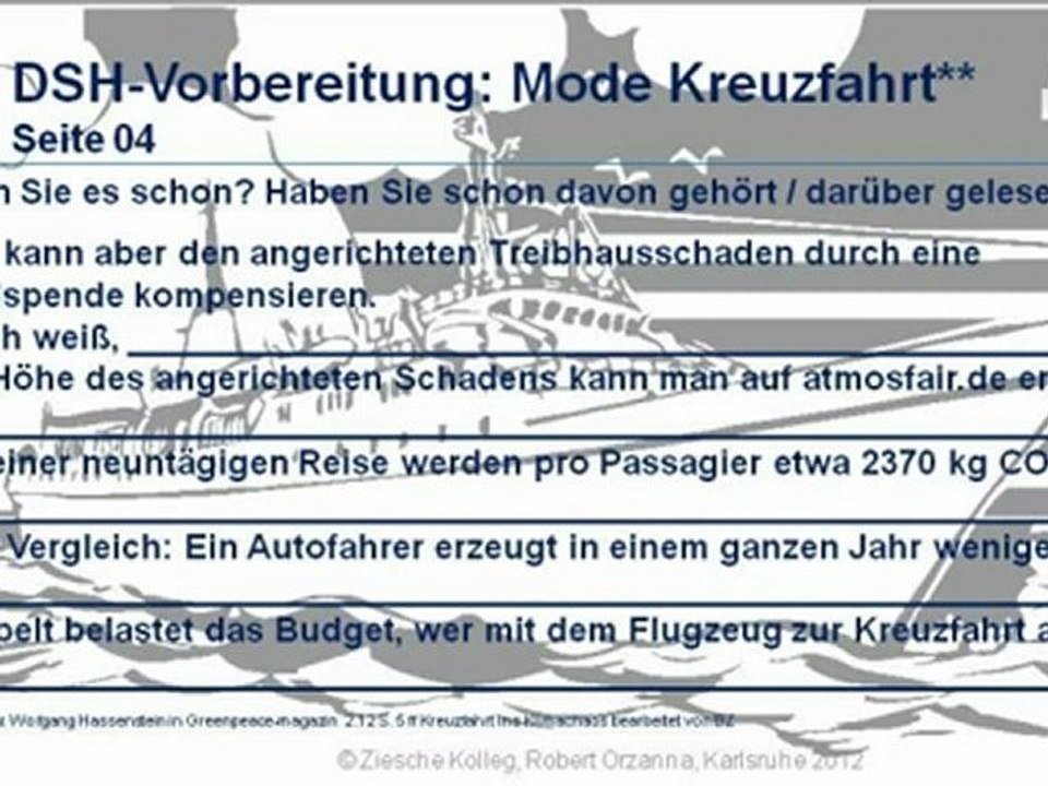 A2-B1 DSH-Vorbereitung Grammatik Nebensatz Konjunktion dass