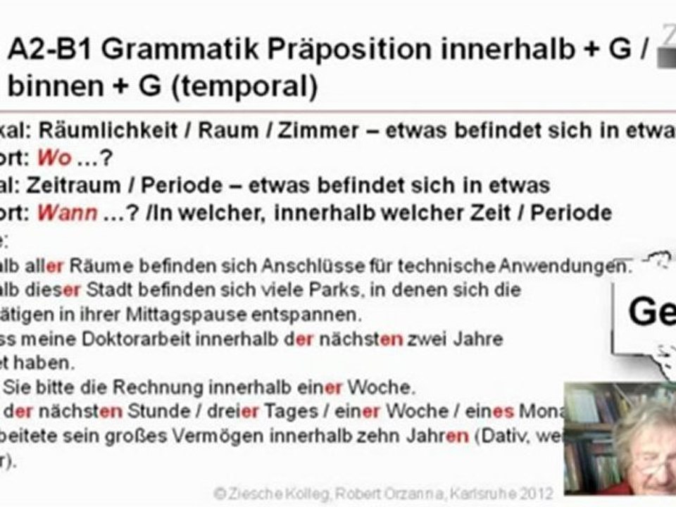 A1-A2 Praposition mit Genitiv innerhalb, binnen S.03