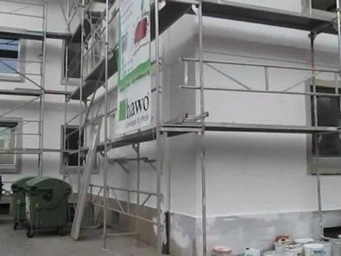 A1-A2 Hörtext Baugerüst Fassadenanstrich Grammatik Passiv