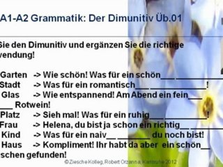 A1-A2 Grammatik Dimunitiv u Deklination Üb.01