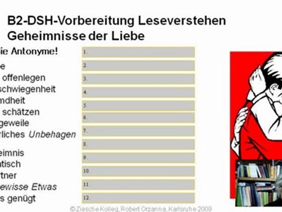 B2_DSH-Vorbereitung Antonyme zum Thema Liebe