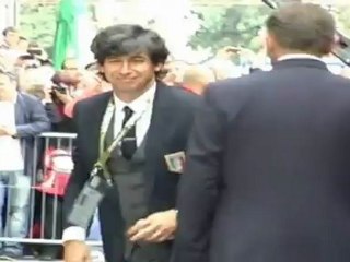 Gli azzurri partono per lo stadio