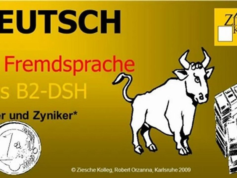 B2-DSH-Vorbereitung Zocker und Zyniker Teil III Grammatik