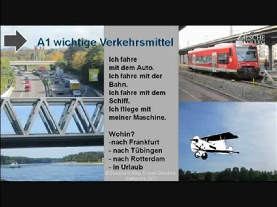 A1 Die wichtigsten Verkehrswege