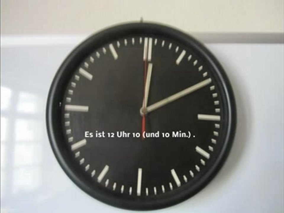 E-A1 Die offizielle Uhrzeit geht von 0-24 Uhr Lesetext