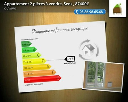 Appartement 2 pièces à vendre, Sens , 87400€