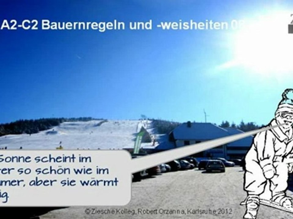 Kurs A2-C2 oft gültige Bauernregeln und Weisheiten 08